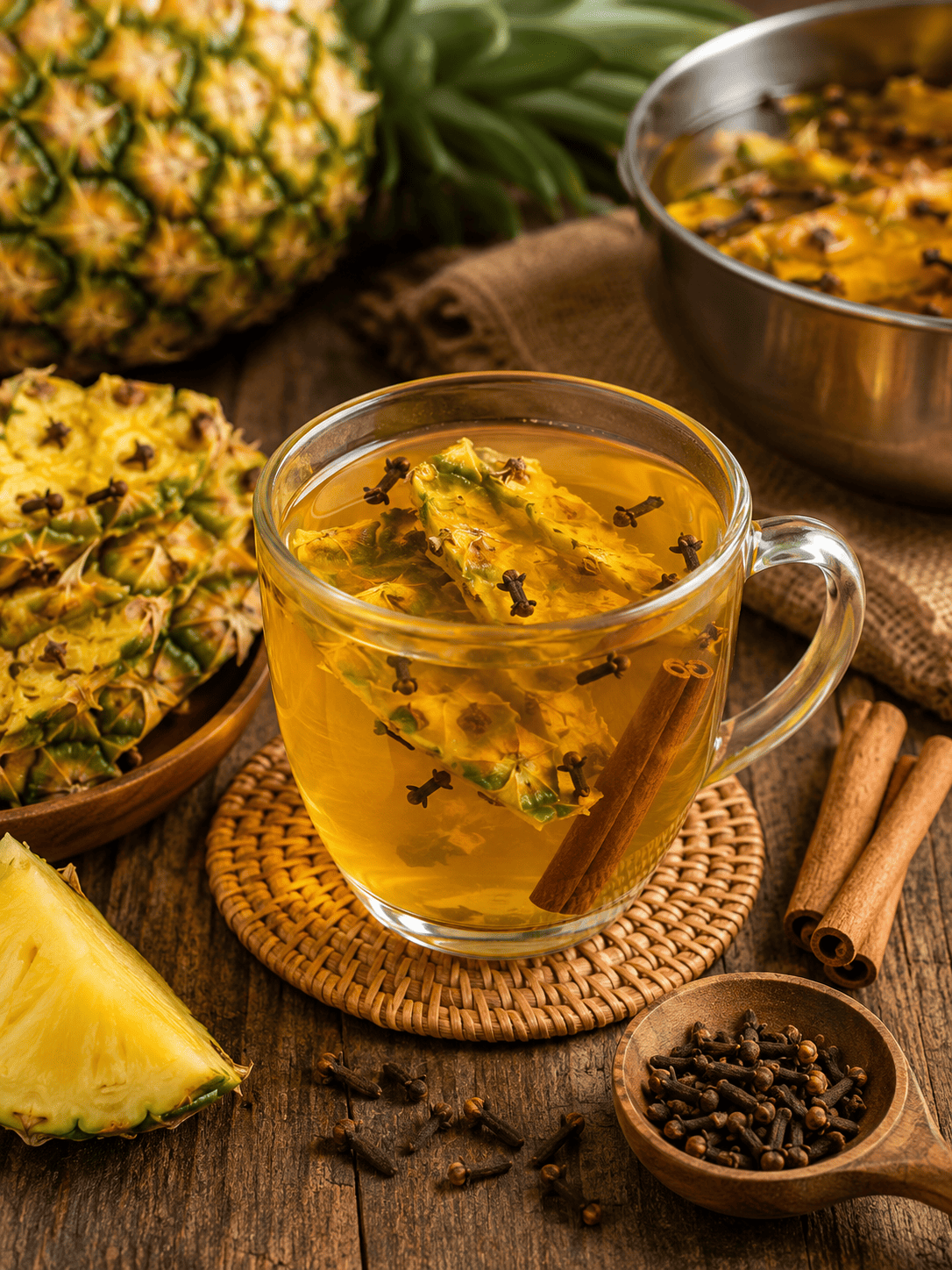 Pineapple Peel and Clove Tea