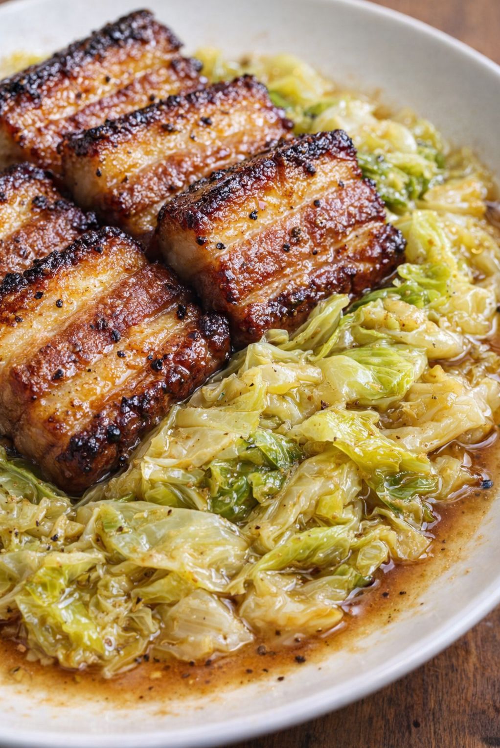 Savory Cabbage Pork Belly