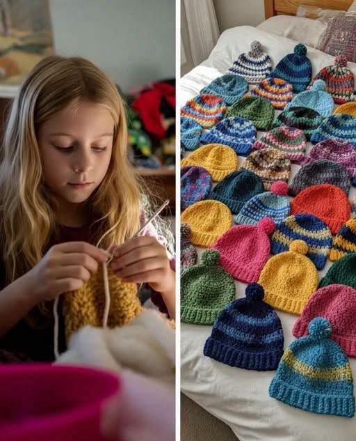 My Daughter Crocheted 80 Hats for Sick Children