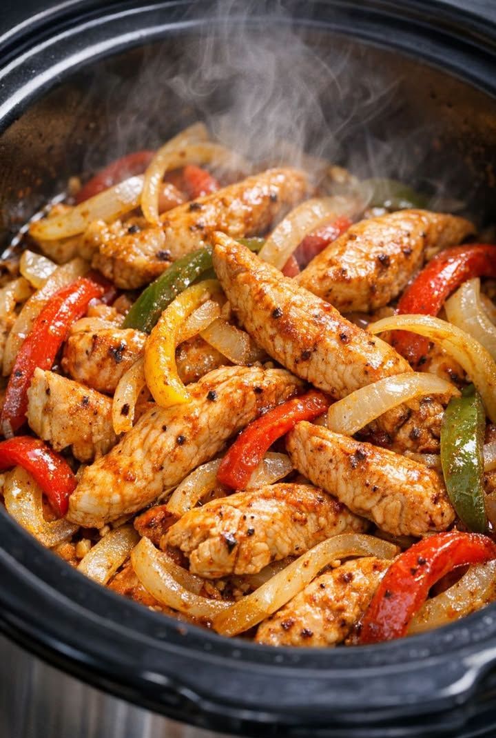 Slow Cooker Chicken Breast Fajitas