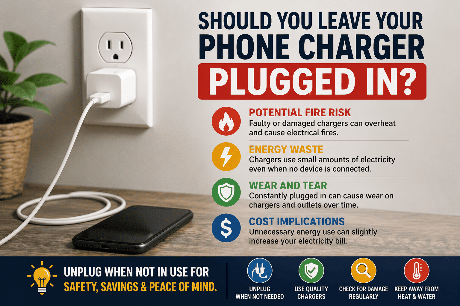 leaving phone chargers plugged in