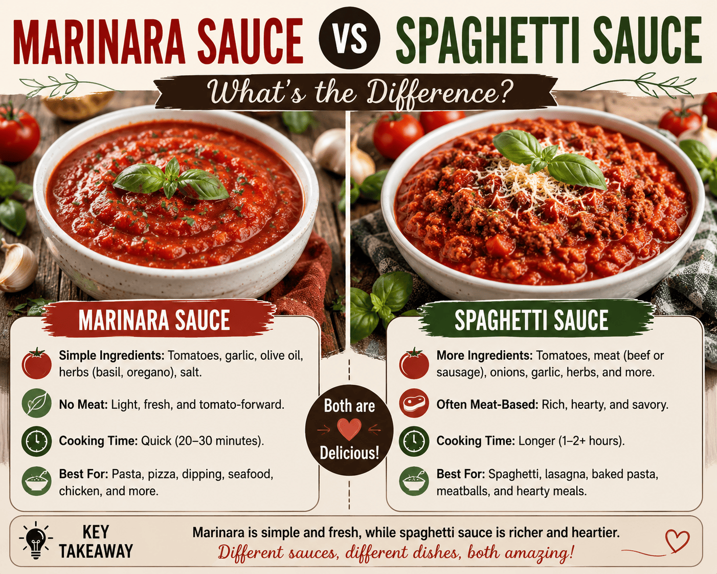 Marinara Sauce vs Spaghetti Sauce