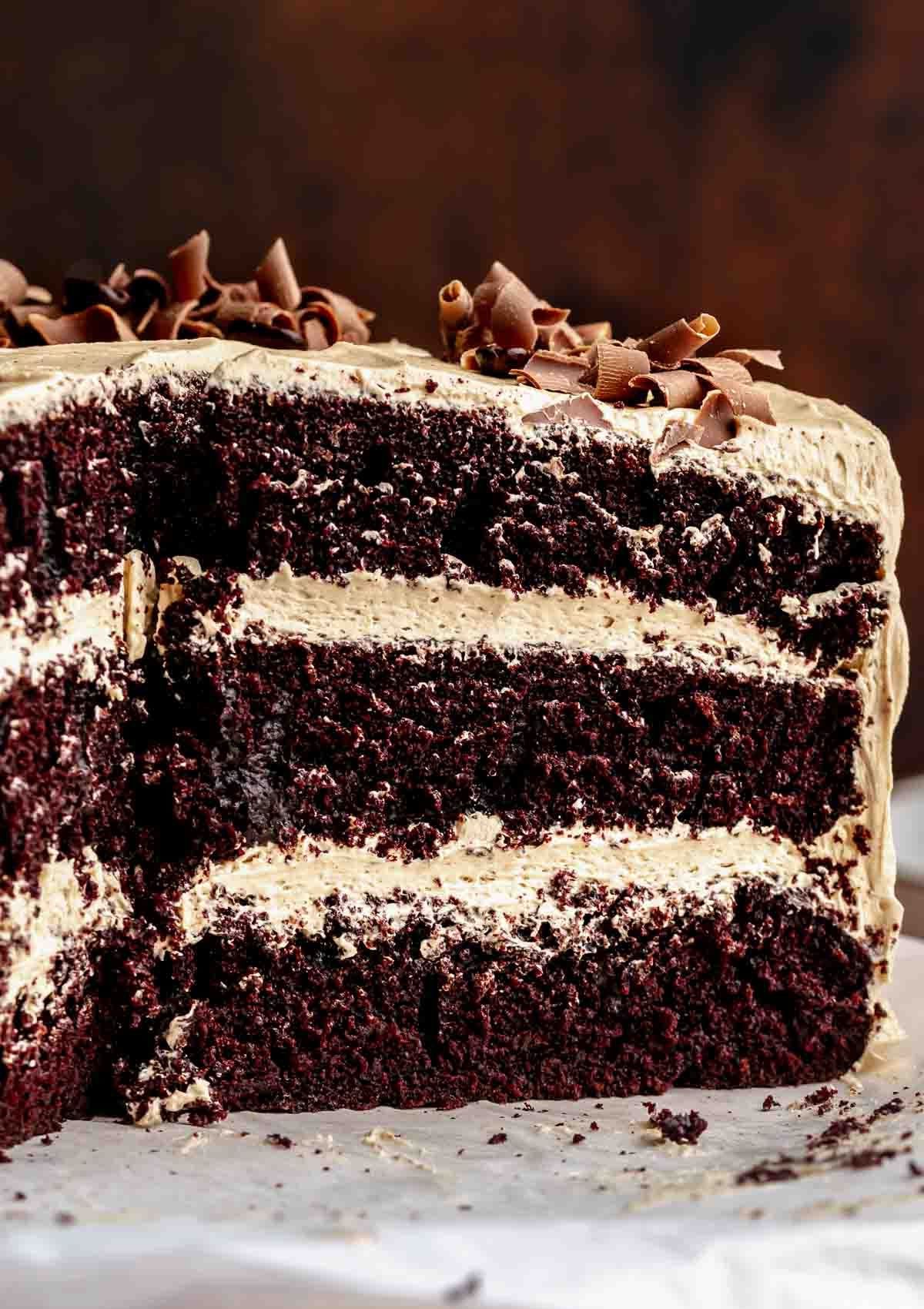 Chocolate Coffee Cake with Coffee Buttercream