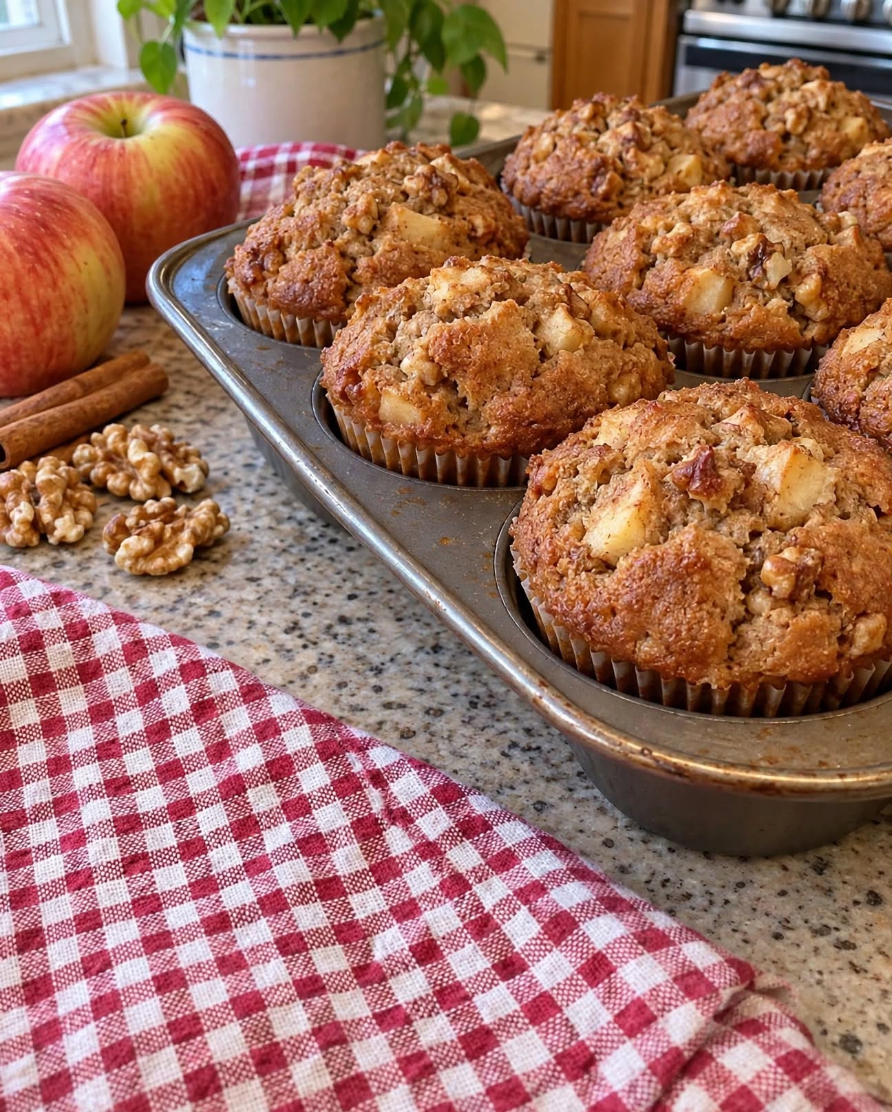 Apple Walnut Muffins